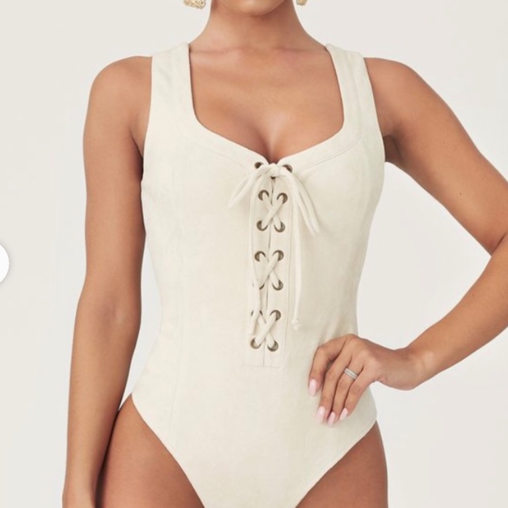 Meshki ➖ Lace Up Bodysuit